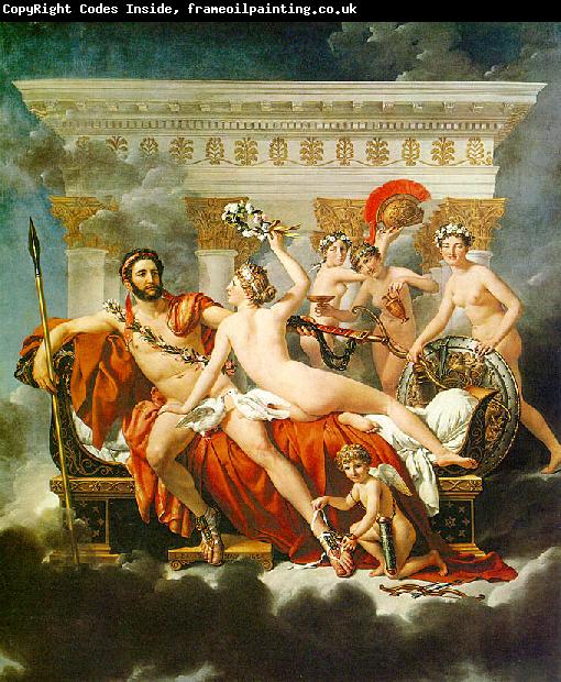Jacques-Louis  David Mars Disarmed by Venus and the Three Graces